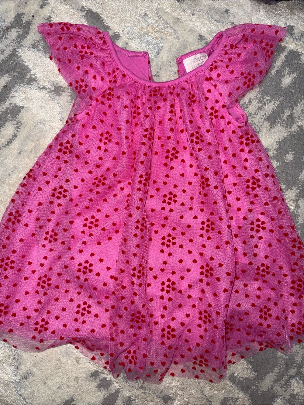 Madison Pink Toddler Dress with Red Dot Accents